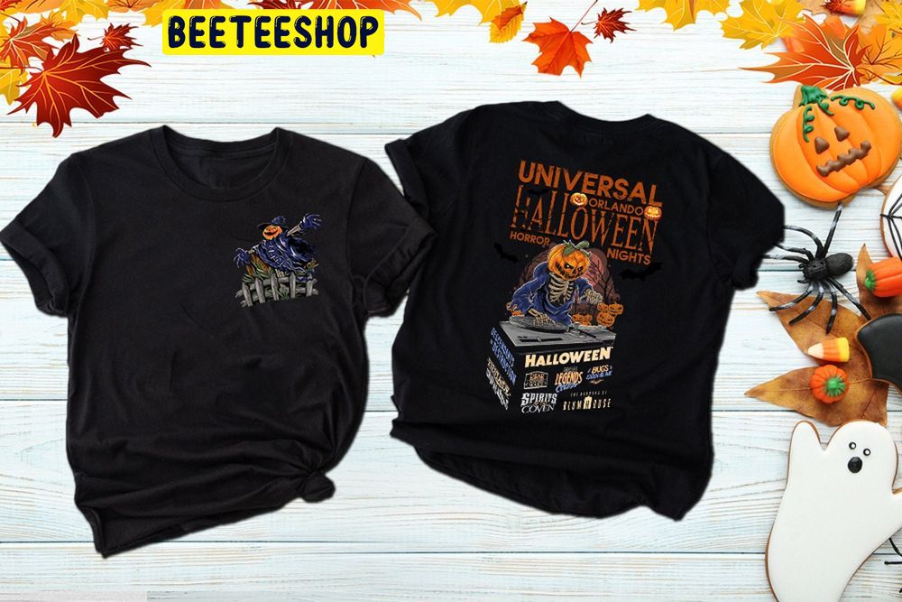 Retro Halloween Horror Nights 2022 Double Side Trending Unisex Shirt Retro Halloween Horror Nights 2022 Double Side Trending Unisex Shirt