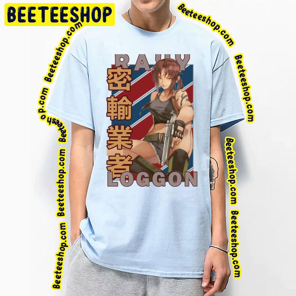 Revy Rebecca Black Lagoon Burakku Ragun Retro Blue Red Design Trending Unisex T-Shirt Revy Rebecca Black Lagoon Burakku Ragun Retro Blue Red Design Trending Unisex T-Shirt