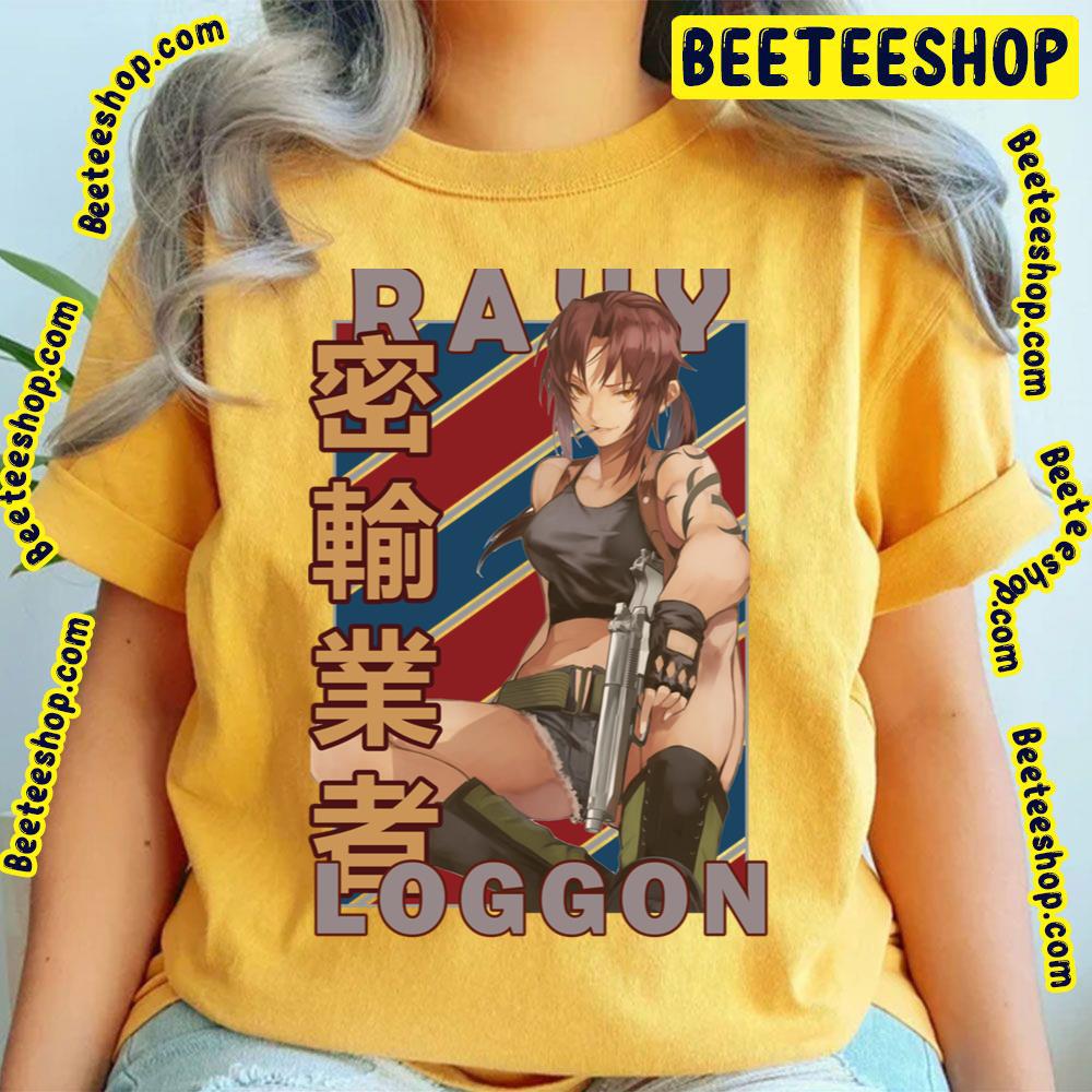 Revy Rebecca Black Lagoon Burakku Ragun Retro Blue Red Design Trending Unisex T-Shirt Revy Rebecca Black Lagoon Burakku Ragun Retro Blue Red Design Trending Unisex T-Shirt