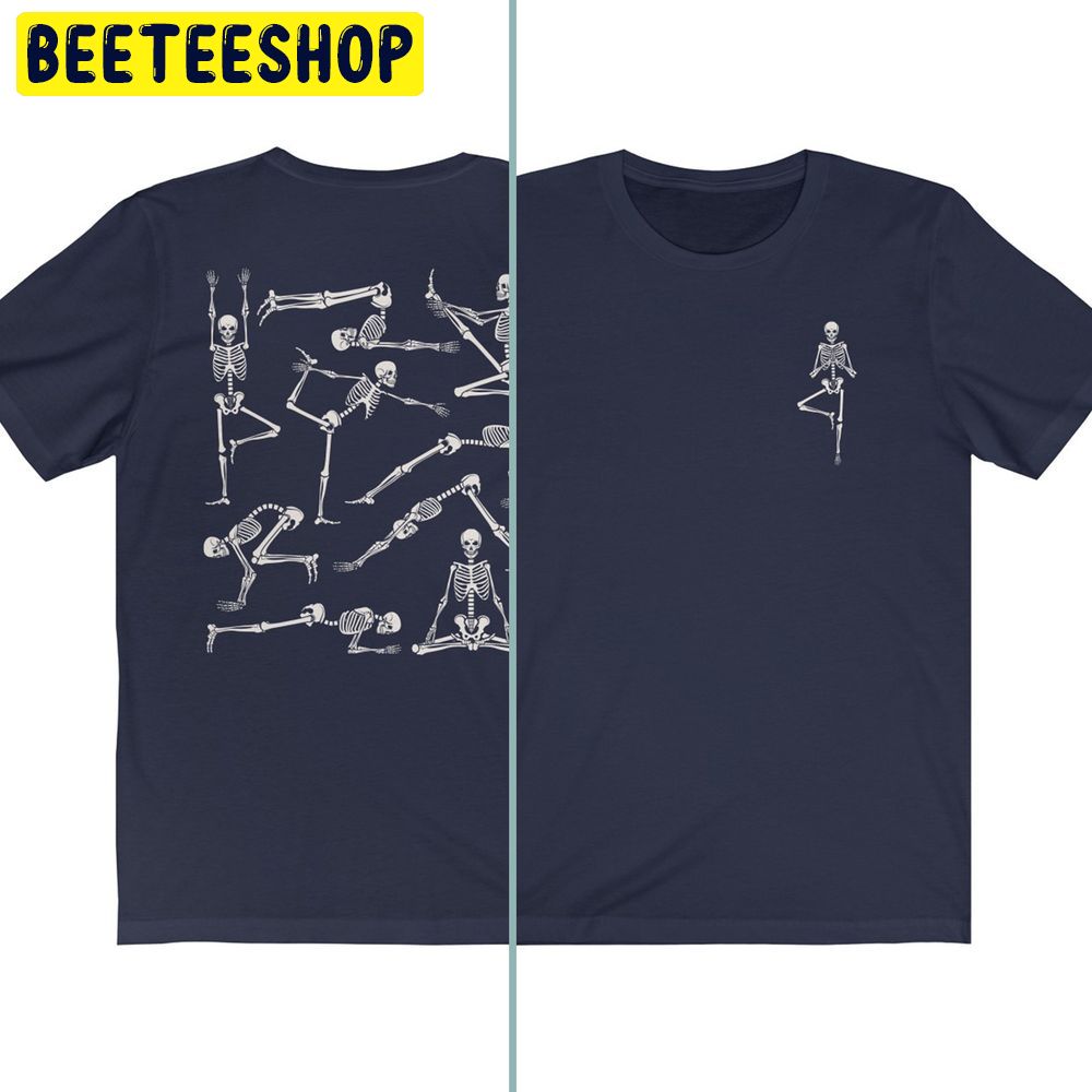 Skeleton Yoga Oversized Double Side Trending Unisex Shirt Skeleton Yoga Oversized Double Side Trending Unisex Shirt