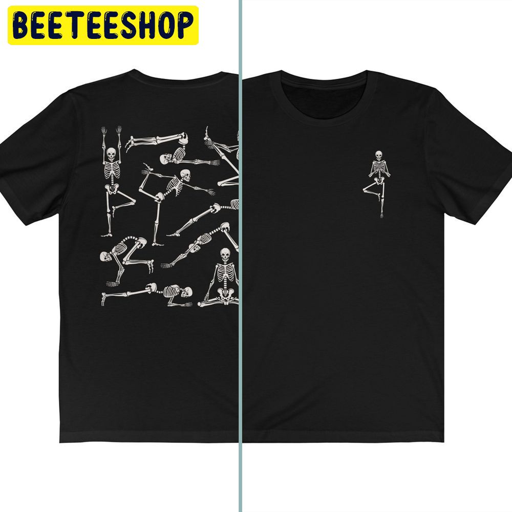 Skeleton Yoga Oversized Double Side Trending Unisex Shirt Skeleton Yoga Oversized Double Side Trending Unisex Shirt