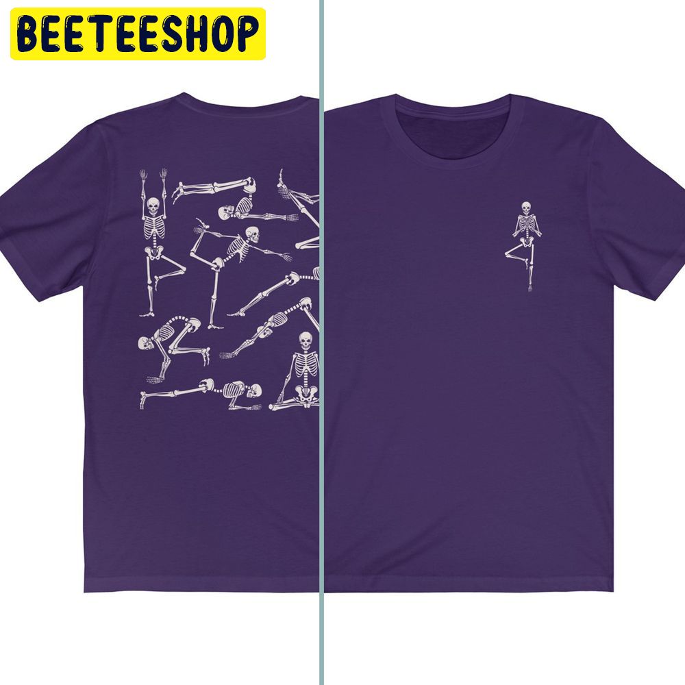 Skeleton Yoga Oversized Double Side Trending Unisex Shirt Skeleton Yoga Oversized Double Side Trending Unisex Shirt