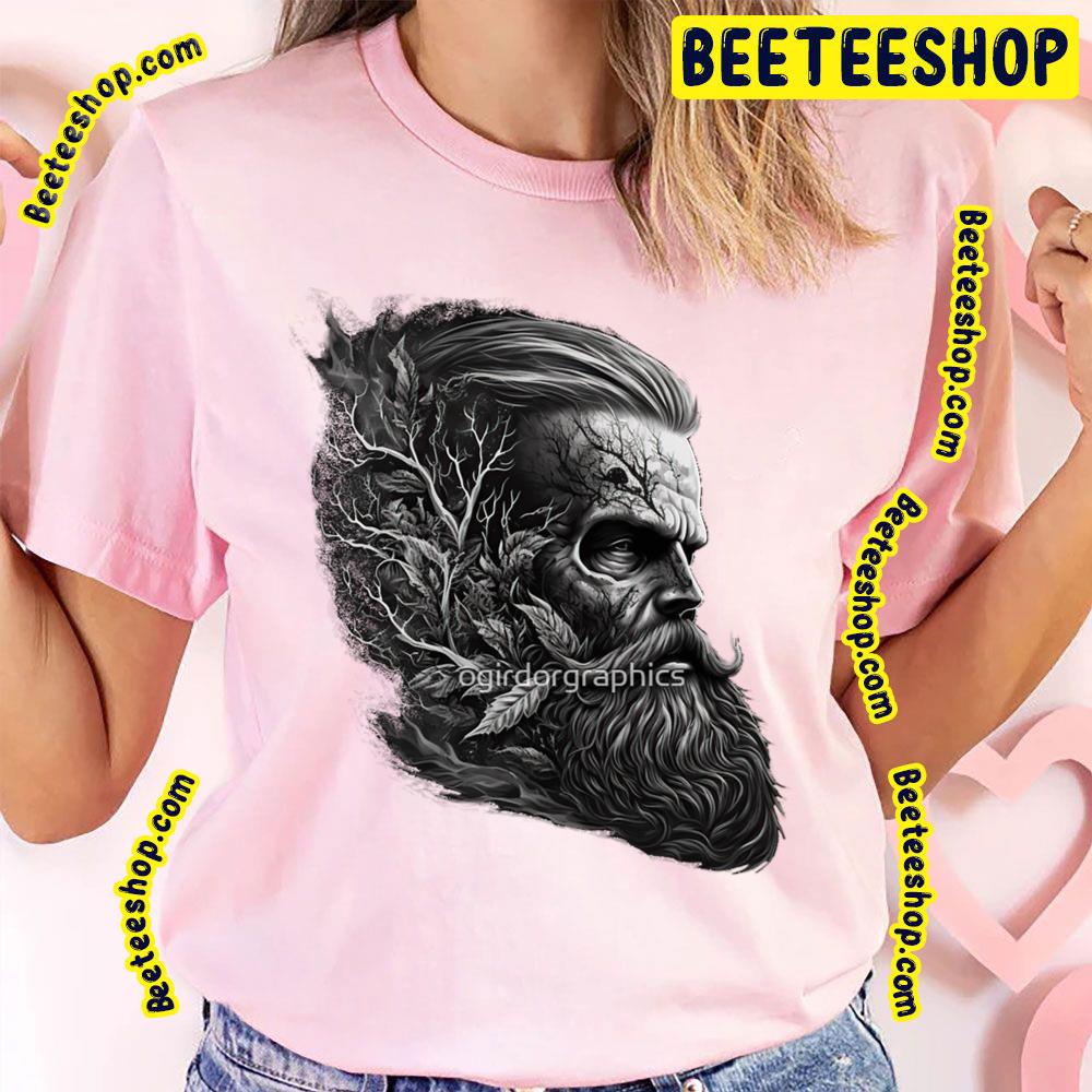 Skull Beard Splash Dark Style Epic Sinister Rock Rampage Design Trending Unisex T-Shirt Skull Beard Splash Dark Style Epic Sinister Rock Rampage Design Trending Unisex T-Shirt