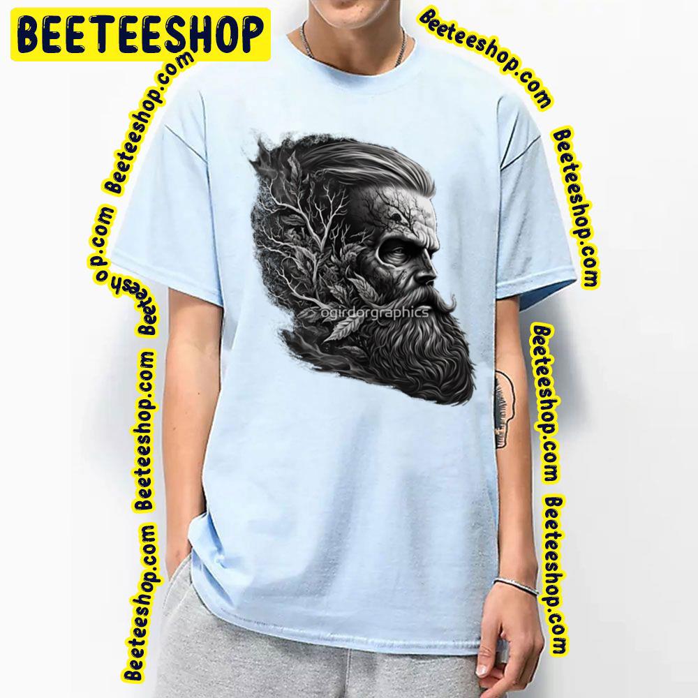 Skull Beard Splash Dark Style Epic Sinister Rock Rampage Design Trending Unisex T-Shirt Skull Beard Splash Dark Style Epic Sinister Rock Rampage Design Trending Unisex T-Shirt