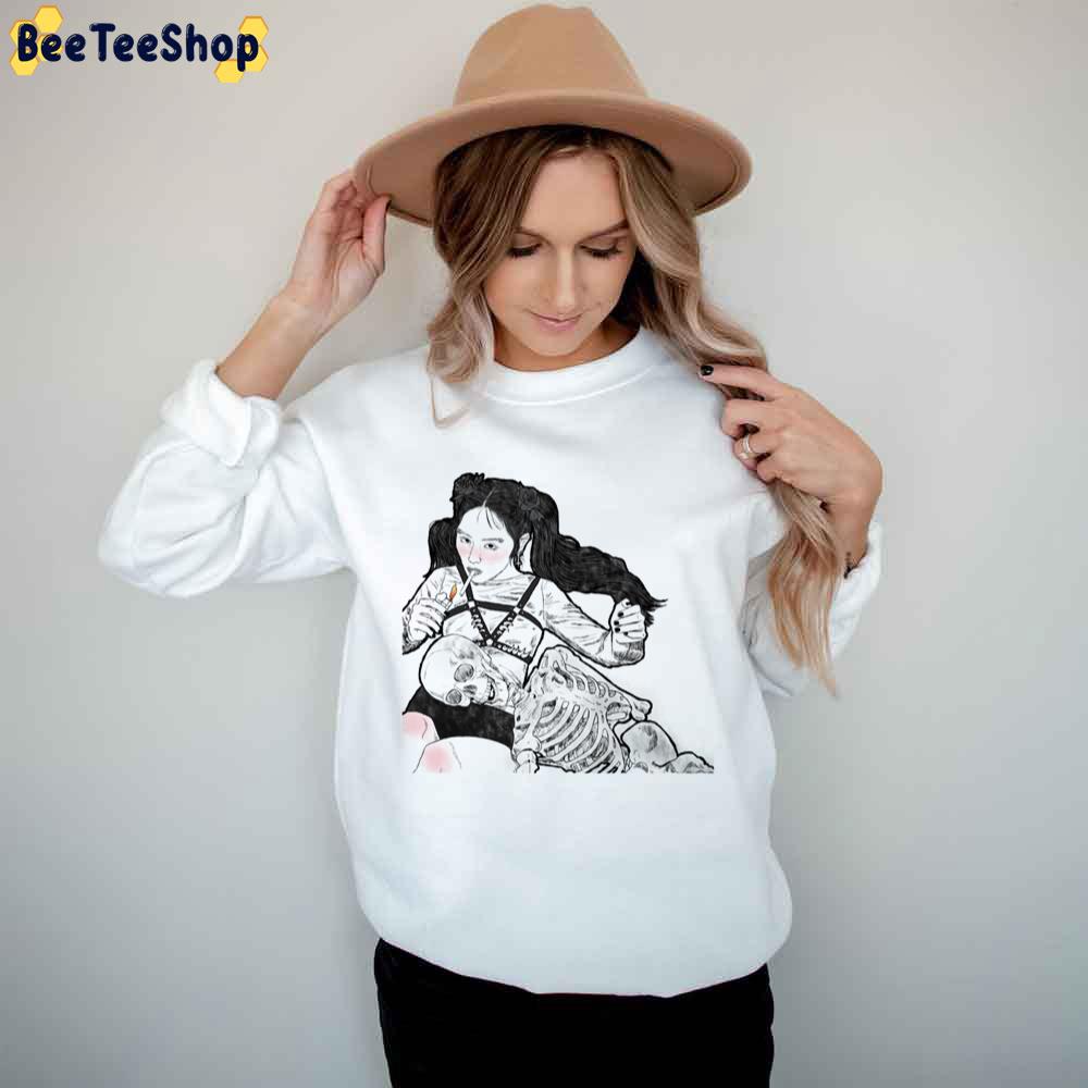 Smoking With Skeleton Trending Unisex T-Shirt Smoking With Skeleton Trending Unisex T-Shirt