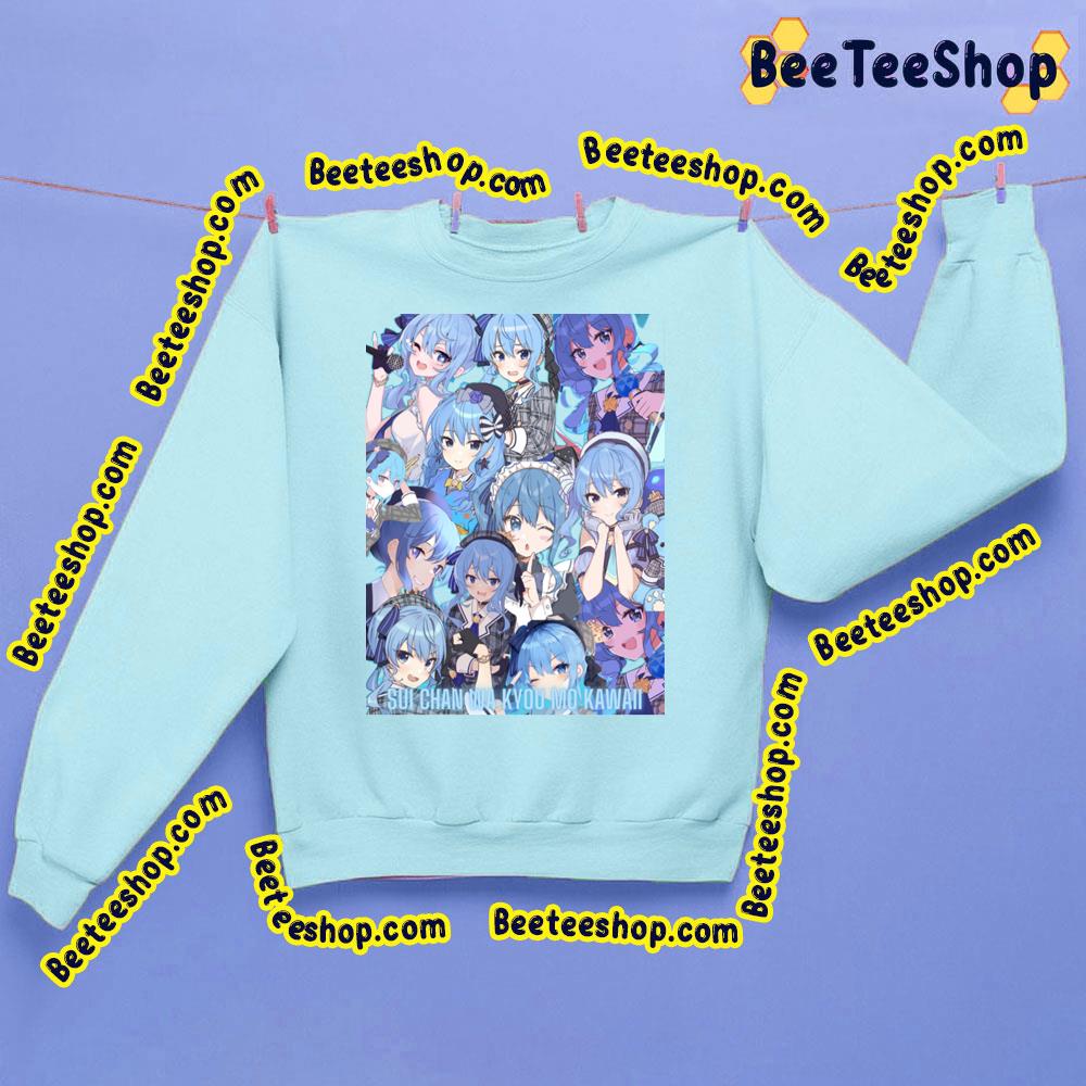 Sui Cha Wa Kyou Mo Kawaii Hoshimachi Suisei Hololive Trending Unisex Sweatshirt Sui Cha Wa Kyou Mo Kawaii Hoshimachi Suisei Hololive Trending Unisex Sweatshirt