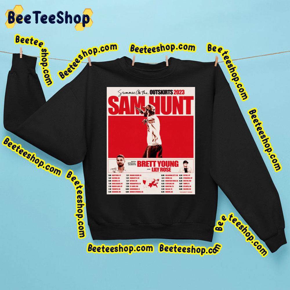 Summer On Thr Outskirts 2023 Sam Hunt With Brett Young And Lily Rose Trending Unisex Sweatshirt Summer On Thr Outskirts 2023 Sam Hunt With Brett Young And Lily Rose Trending Unisex Sweatshirt
