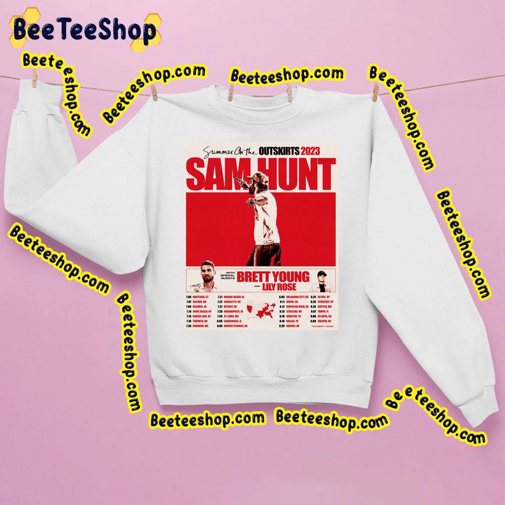 Summer On Thr Outskirts 2023 Sam Hunt With Brett Young And Lily Rose Trending Unisex Sweatshirt Summer On Thr Outskirts 2023 Sam Hunt With Brett Young And Lily Rose Trending Unisex Sweatshirt