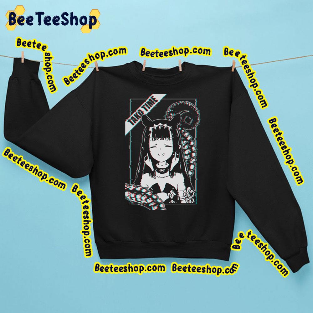 Tako Time Ina Hololive In Glitched Trending Unisex Sweatshirt Tako Time Ina Hololive In Glitched Trending Unisex Sweatshirt