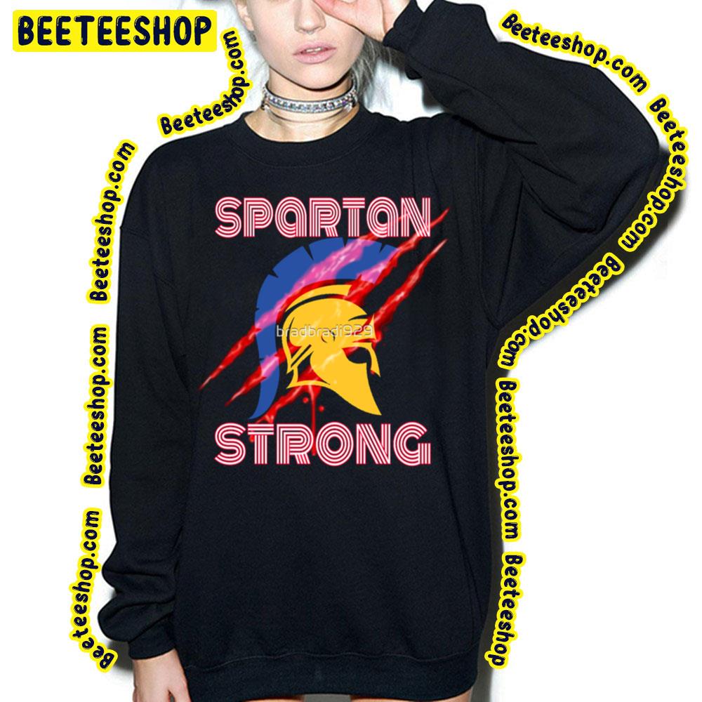 Text Art Spartan Strong Trending Unisex T-Shirt Text Art Spartan Strong Trending Unisex T-Shirt