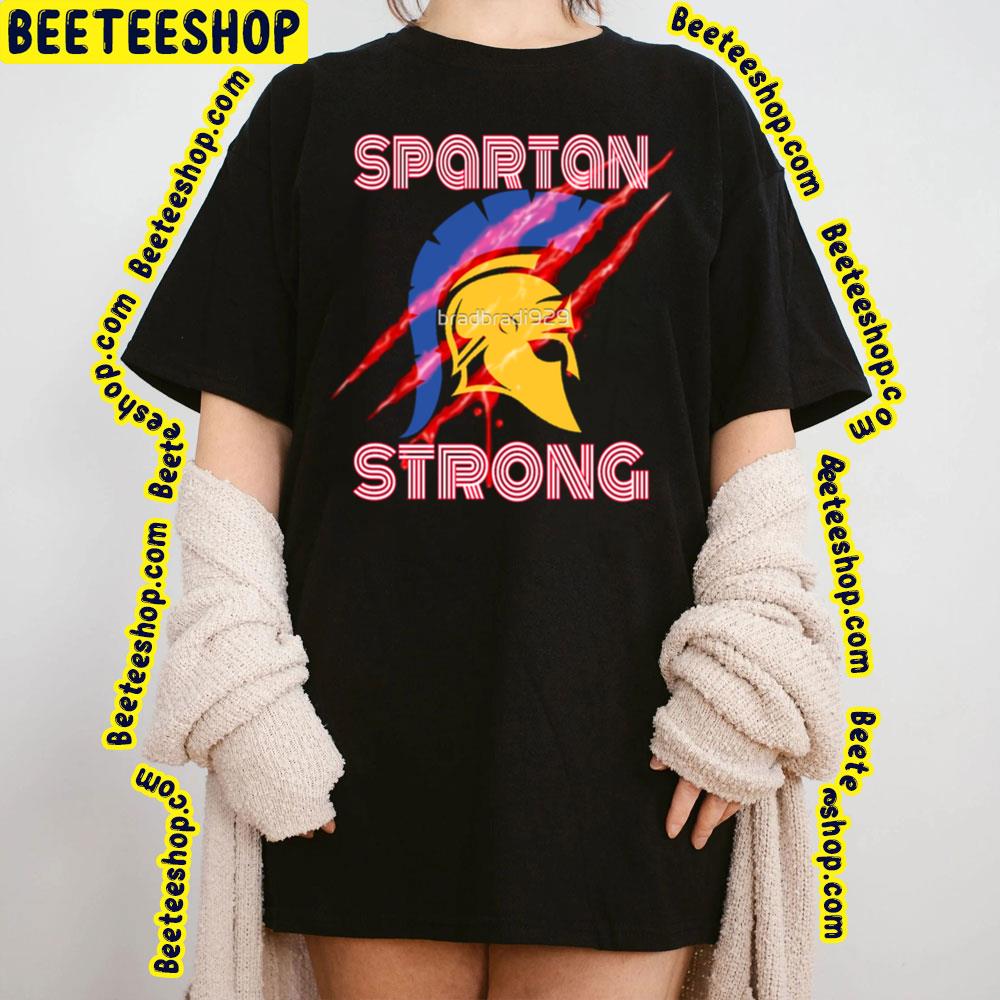 Text Art Spartan Strong Trending Unisex T-Shirt Text Art Spartan Strong Trending Unisex T-Shirt