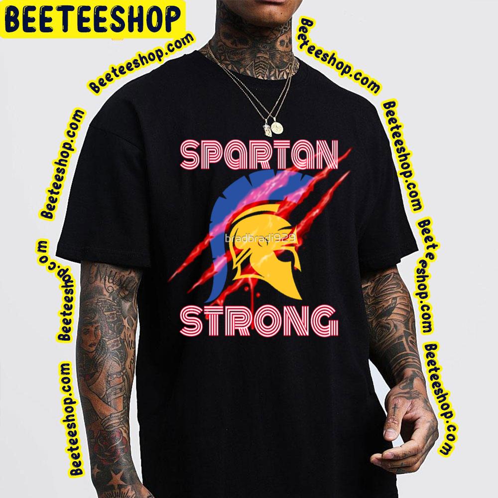 Text Art Spartan Strong Trending Unisex T-Shirt Text Art Spartan Strong Trending Unisex T-Shirt