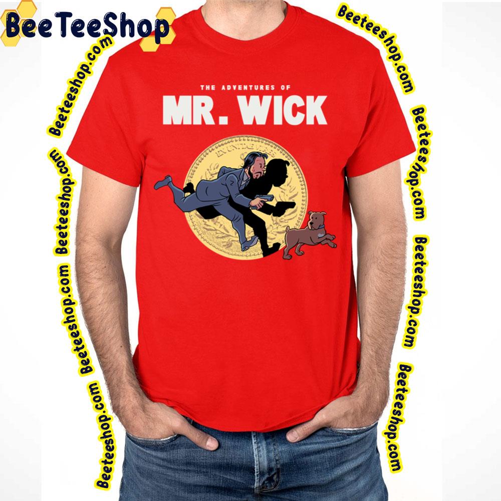 The Adventures Of Mr Wick Tin Tin Style Trending Unisex T-Shirt The Adventures Of Mr Wick Tin Tin Style Trending Unisex T-Shirt