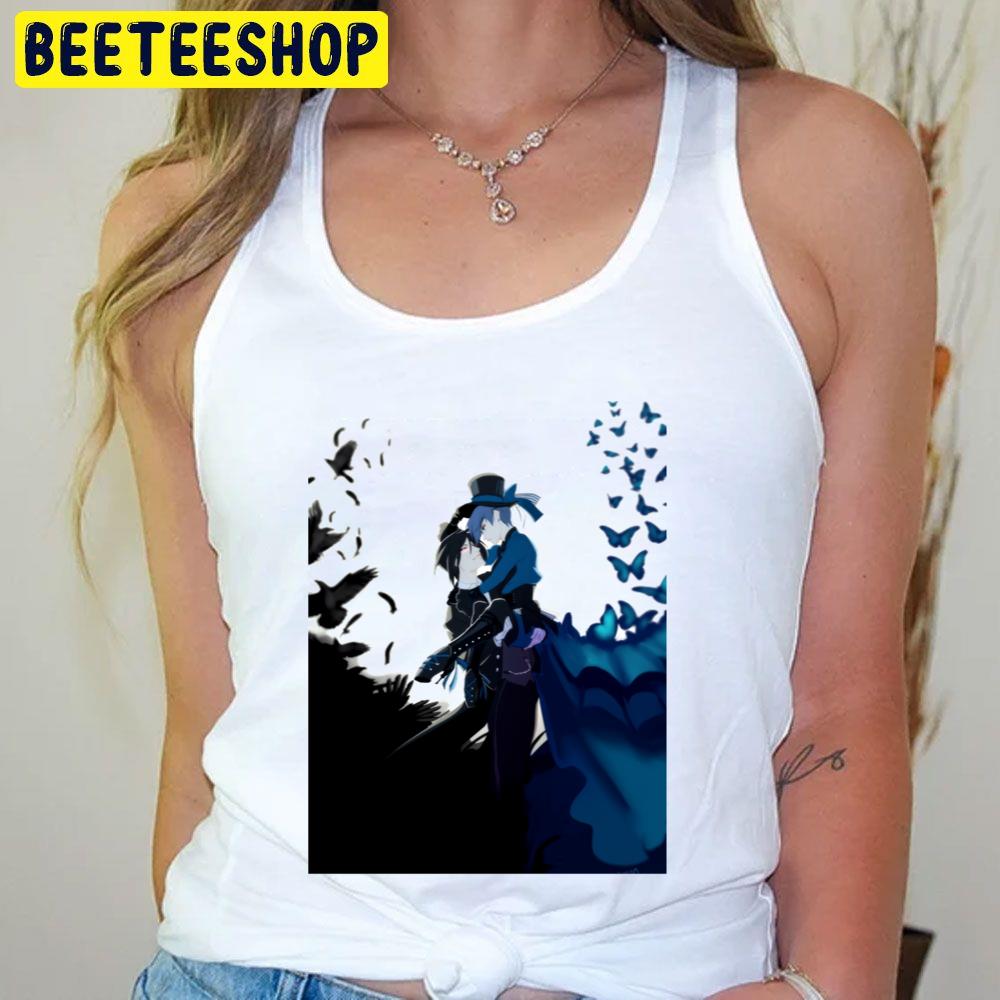The Crow & The Butterfly Graphic Kuroshitsuji Trending Unisex T-Shirt The Crow & The Butterfly Graphic Kuroshitsuji Trending Unisex T-Shirt