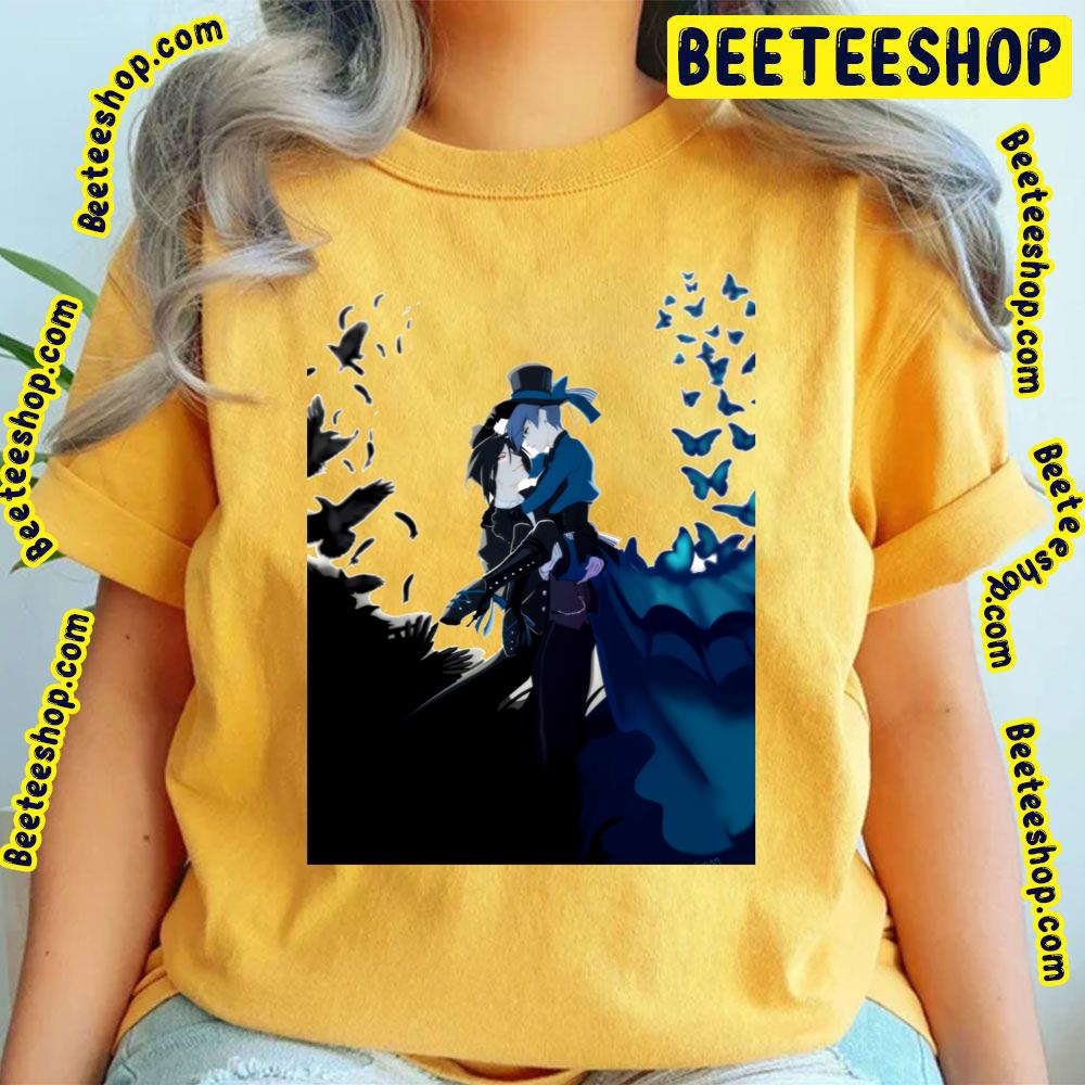 The Crow & The Butterfly Graphic Kuroshitsuji Trending Unisex T-Shirt The Crow & The Butterfly Graphic Kuroshitsuji Trending Unisex T-Shirt