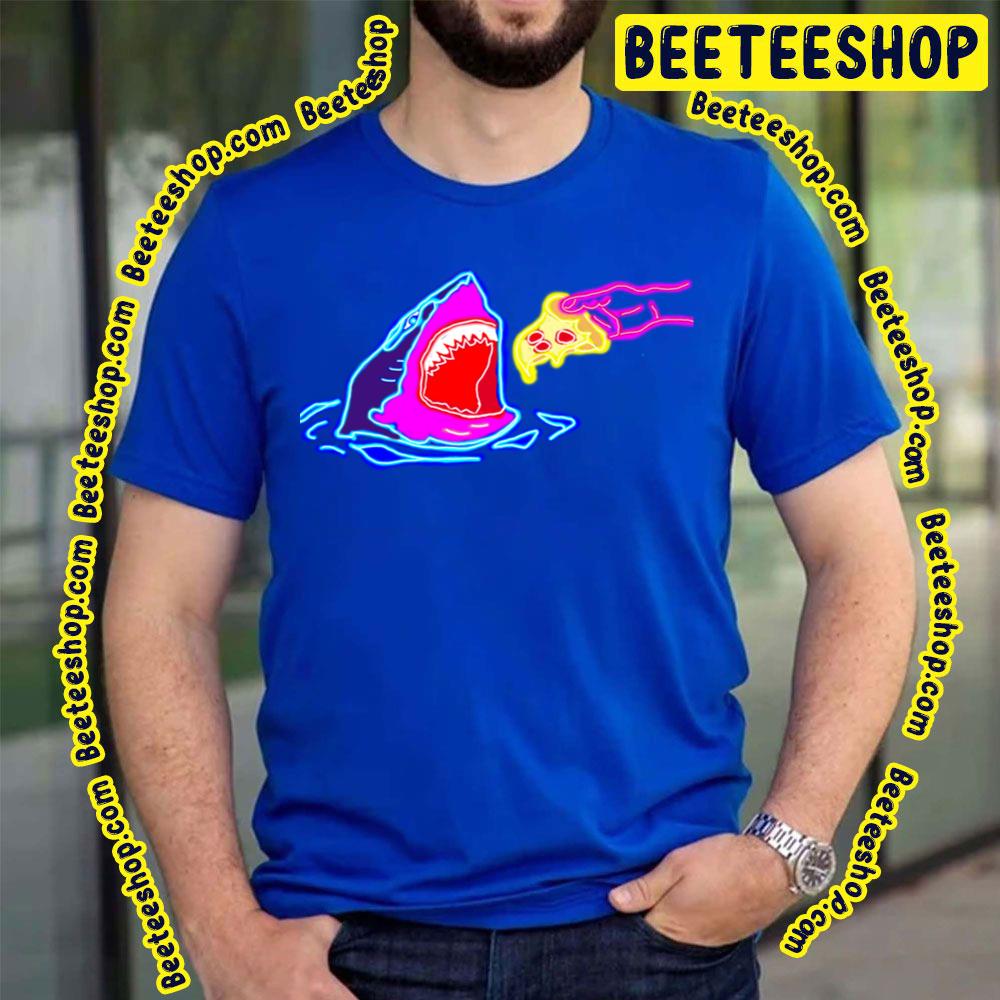 The Pizza Lover Shark Neon Trending Unisex T-Shirt The Pizza Lover Shark Neon Trending Unisex T-Shirt