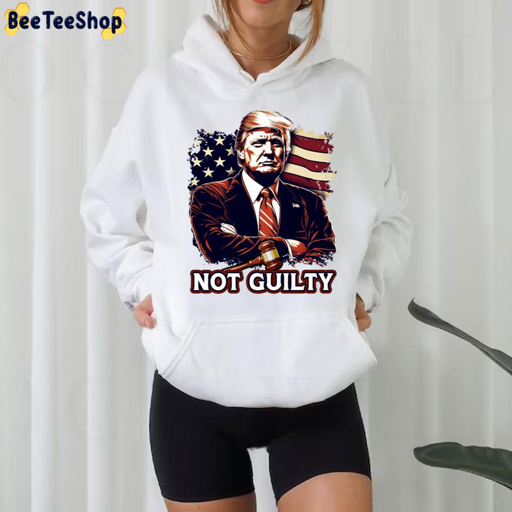 Trump Not Guilty America Flag Background Trending Unisex T-Shirt Trump Not Guilty America Flag Background Trending Unisex T-Shirt