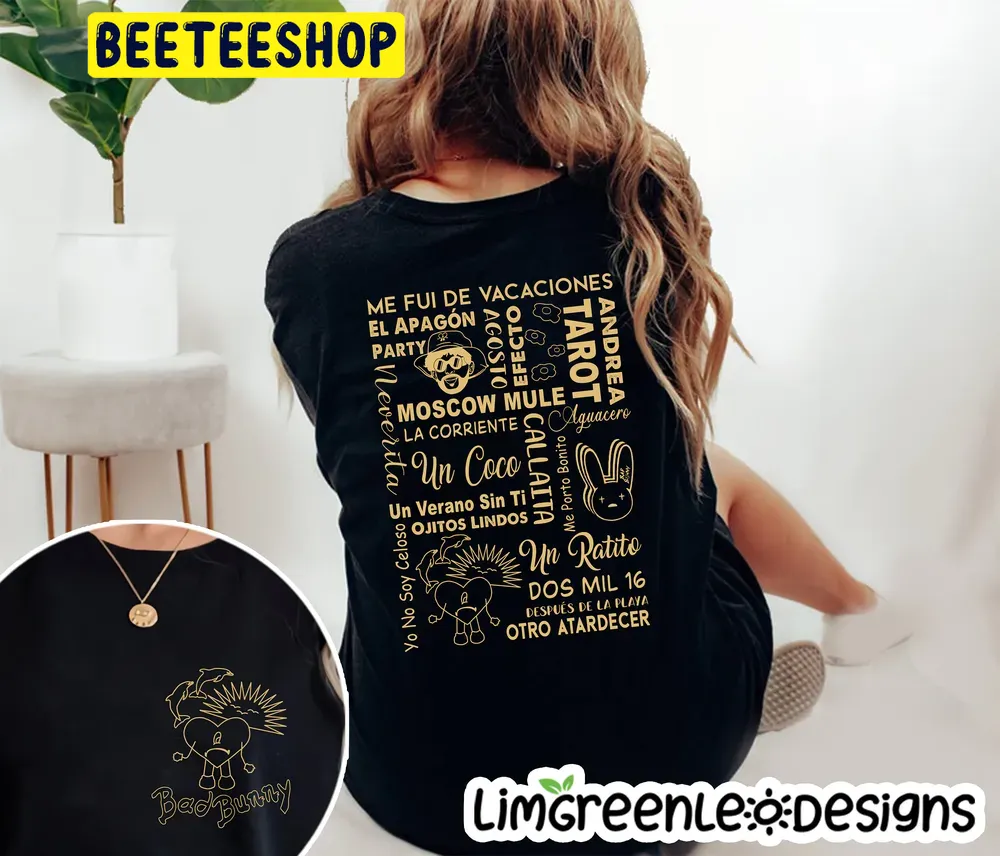 Un Verano Sin Ti Tracklist Double Side Trending Unisex Shirt Un Verano Sin Ti Tracklist Double Side Trending Unisex Shirt