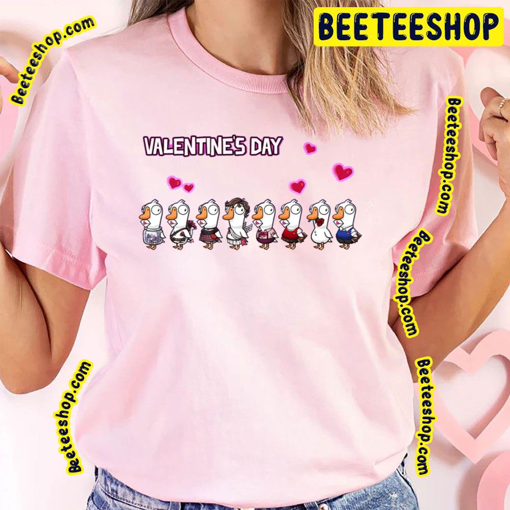 Valentine's Day Goose Goose Duck Game Trending Unisex T-Shirt Valentine's Day Goose Goose Duck Game Trending Unisex T-Shirt