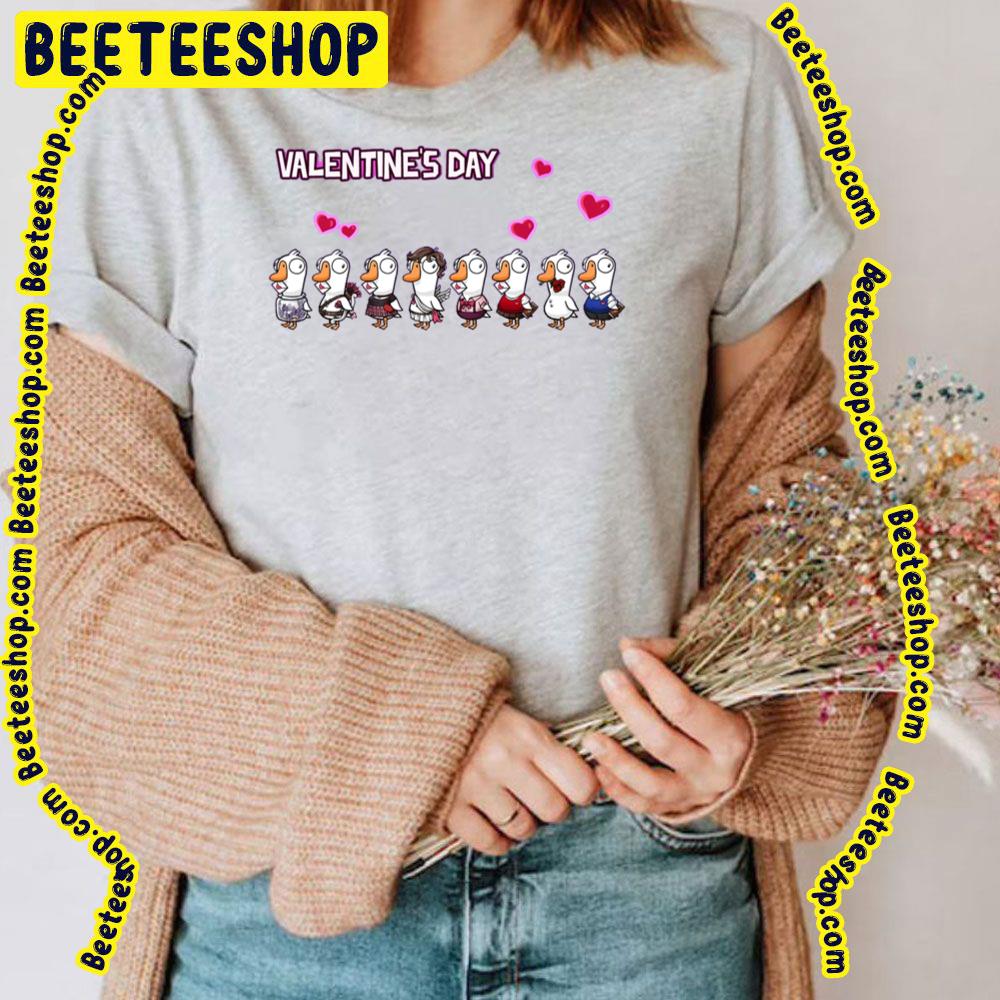 Valentine's Day Goose Goose Duck Game Trending Unisex T-Shirt Valentine's Day Goose Goose Duck Game Trending Unisex T-Shirt