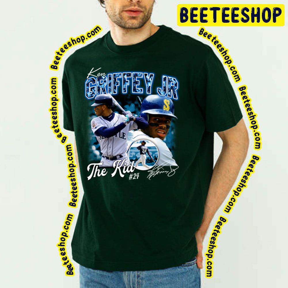 Vintage Ken Griffey Jr The Kid 24 Signature Baseball Trending Unisex T-Shirt Vintage Ken Griffey Jr The Kid 24 Signature Baseball Trending Unisex T-Shirt