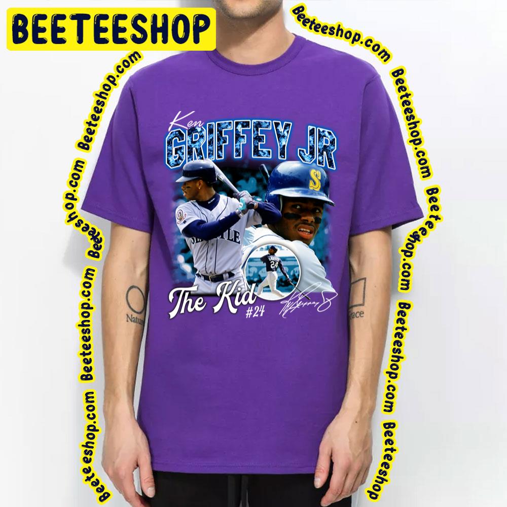 Vintage Ken Griffey Jr The Kid 24 Signature Baseball Trending Unisex T-Shirt Vintage Ken Griffey Jr The Kid 24 Signature Baseball Trending Unisex T-Shirt