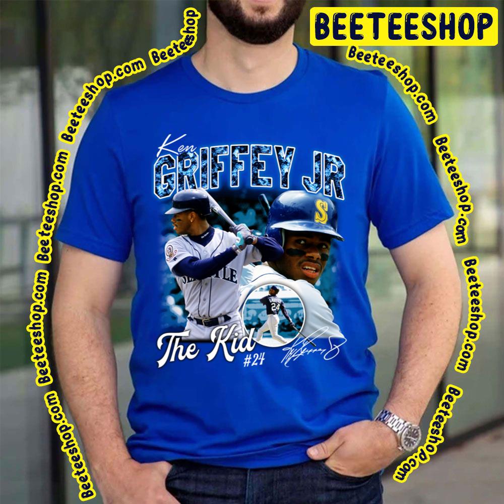 Vintage Ken Griffey Jr The Kid 24 Signature Baseball Trending Unisex T-Shirt Vintage Ken Griffey Jr The Kid 24 Signature Baseball Trending Unisex T-Shirt