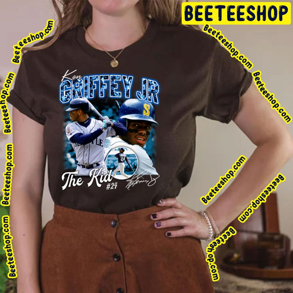 Vintage Ken Griffey Jr The Kid 24 Signature Baseball Trending Unisex T-Shirt Vintage Ken Griffey Jr The Kid 24 Signature Baseball Trending Unisex T-Shirt
