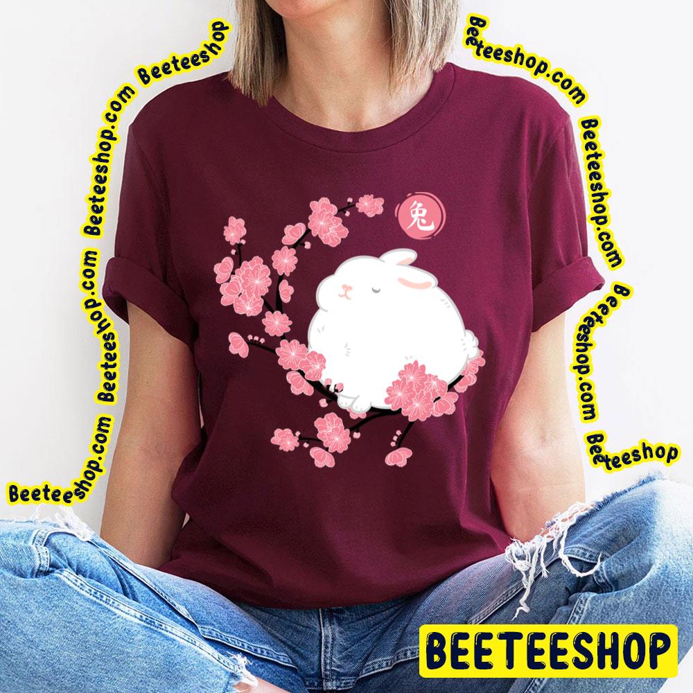 Year Of The Rabbit 2023 Cherry Blossom Purple Trending Unisex T-Shirt Year Of The Rabbit 2023 Cherry Blossom Purple Trending Unisex T-Shirt