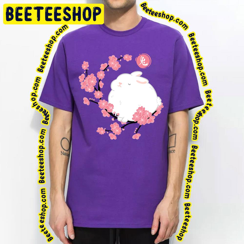 Year Of The Rabbit 2023 Cherry Blossom Purple Trending Unisex T-Shirt Year Of The Rabbit 2023 Cherry Blossom Purple Trending Unisex T-Shirt