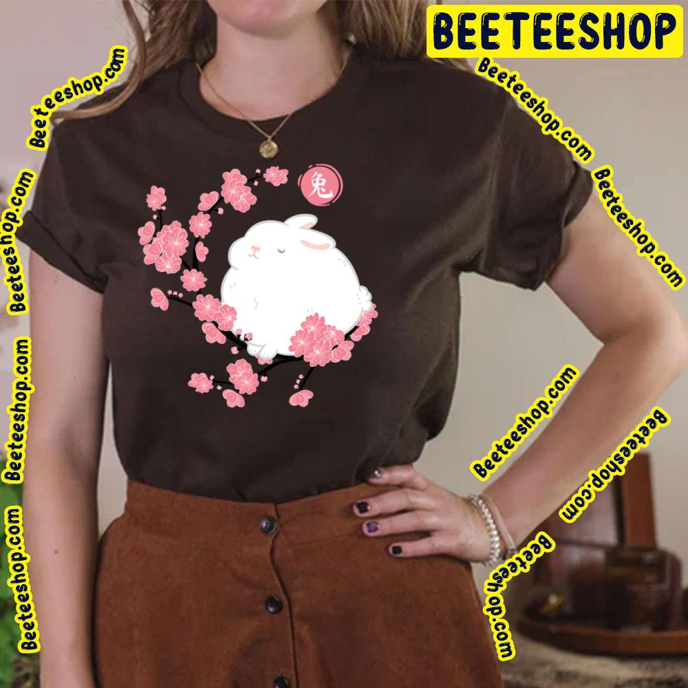 Year Of The Rabbit 2023 Cherry Blossom Purple Trending Unisex T-Shirt Year Of The Rabbit 2023 Cherry Blossom Purple Trending Unisex T-Shirt