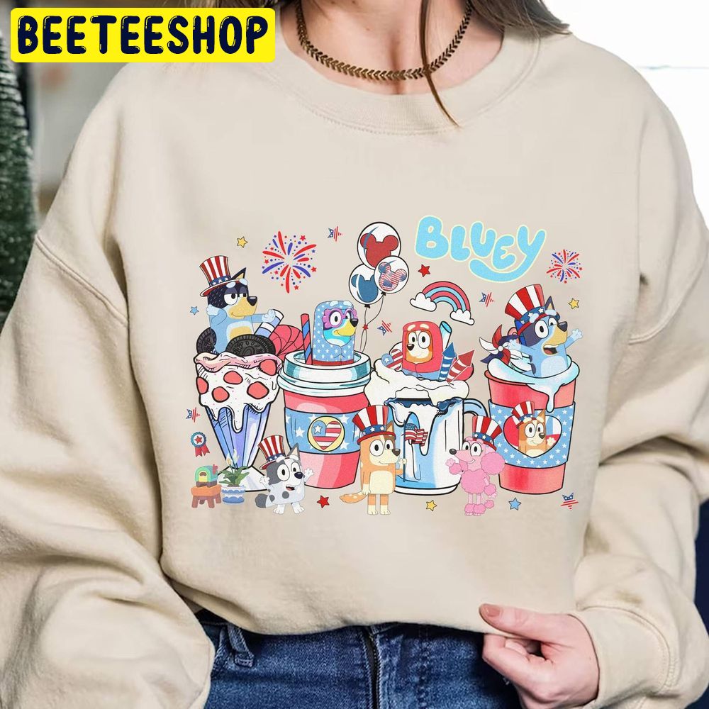4th Of July Bluey Coffee Trending Unisex Sweatshirt 4th Of July Bluey Coffee Trending Unisex Sweatshirt