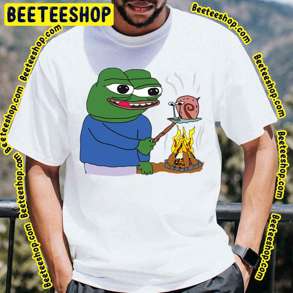 Apu Apustaja Roasting Gary The Snail On A Fire Pepe The Frog Trending Unisex T-Shirt Apu Apustaja Roasting Gary The Snail On A Fire Pepe The Frog Trending Unisex T-Shirt