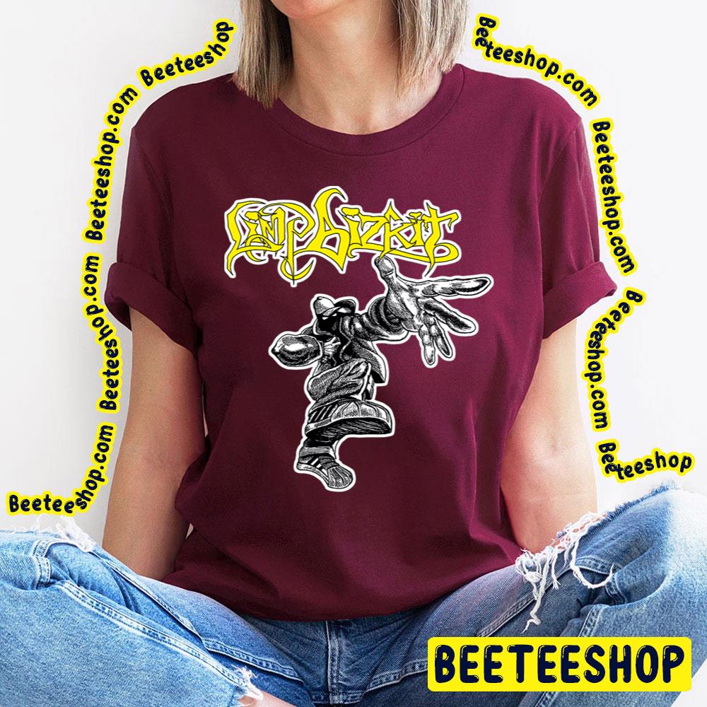 Black Art Gold Text Limp Bizkit Trending Unisex T-Shirt Black Art Gold Text Limp Bizkit Trending Unisex T-Shirt