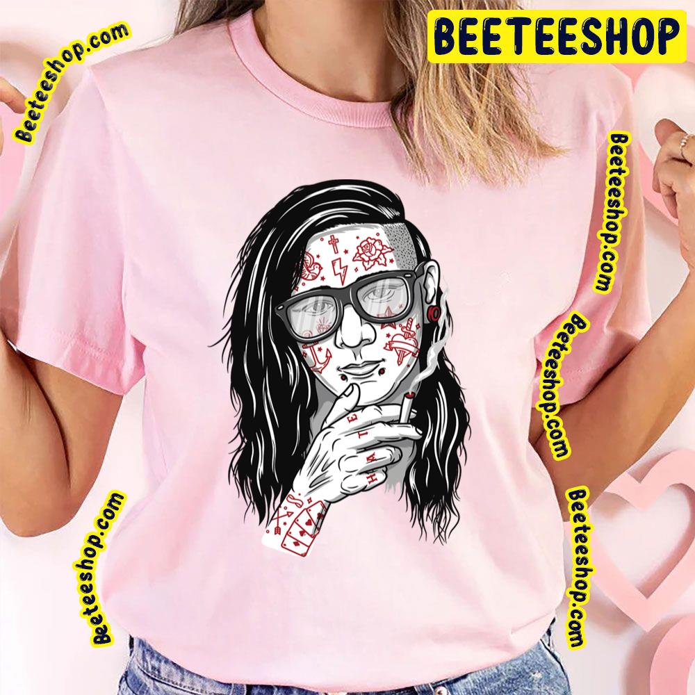 Black Art Style Face Boy Skrillex Trending Unisex T-Shirt Black Art Style Face Boy Skrillex Trending Unisex T-Shirt