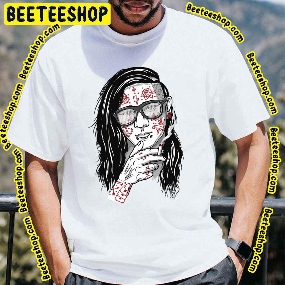 Black Art Style Face Boy Skrillex Trending Unisex T-Shirt Black Art Style Face Boy Skrillex Trending Unisex T-Shirt