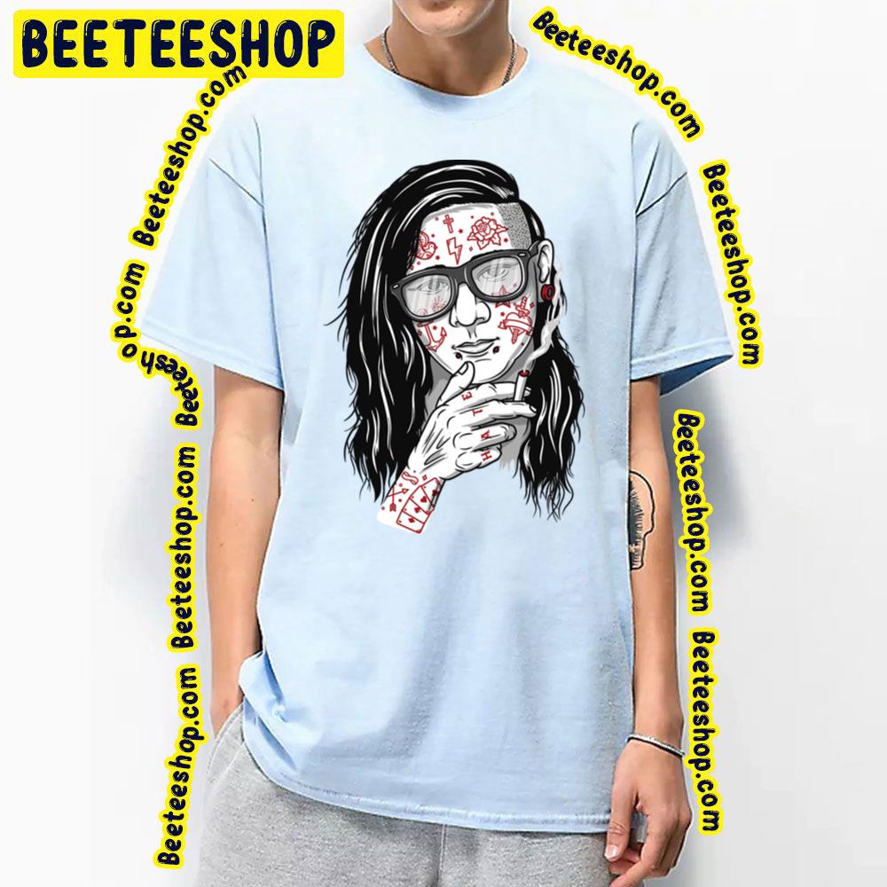 Black Art Style Face Boy Skrillex Trending Unisex T-Shirt Black Art Style Face Boy Skrillex Trending Unisex T-Shirt