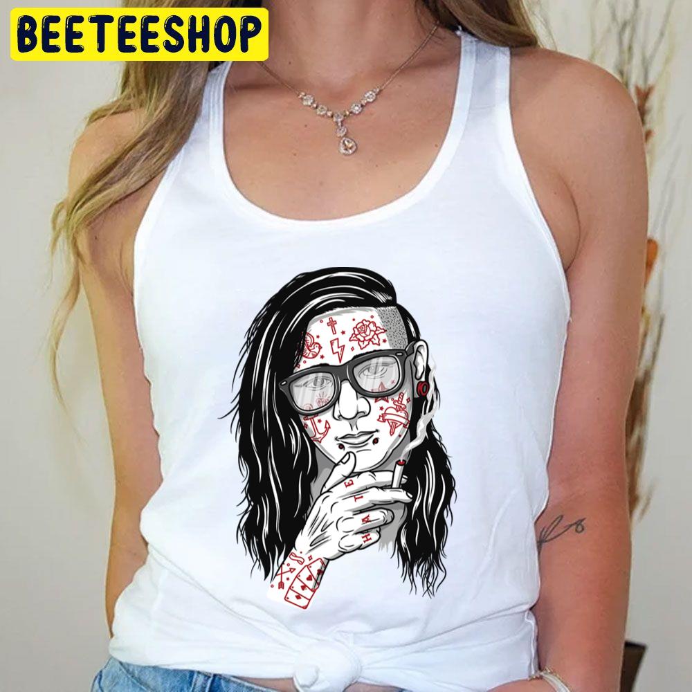 Black Art Style Face Boy Skrillex Trending Unisex T-Shirt Black Art Style Face Boy Skrillex Trending Unisex T-Shirt
