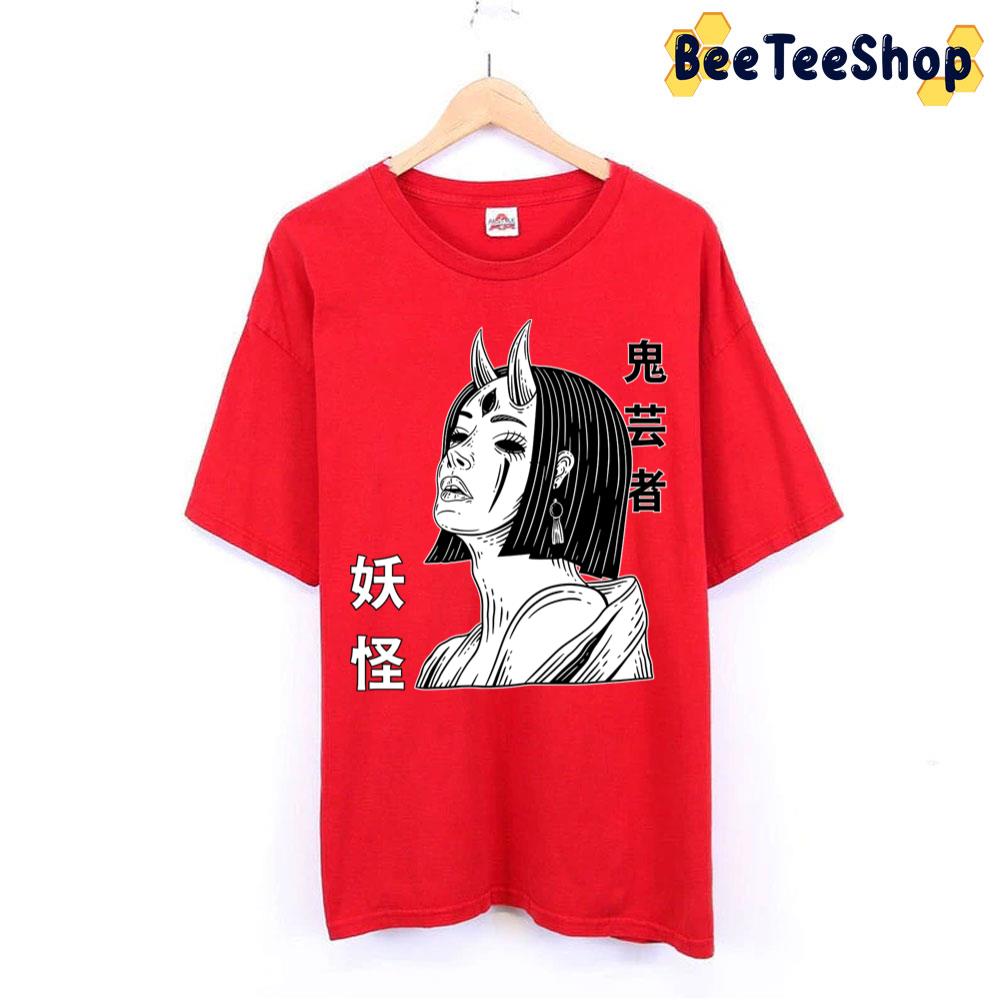 Black White Art Demon Geisha Trending Unisex T-Shirt Black White Art Demon Geisha Trending Unisex T-Shirt