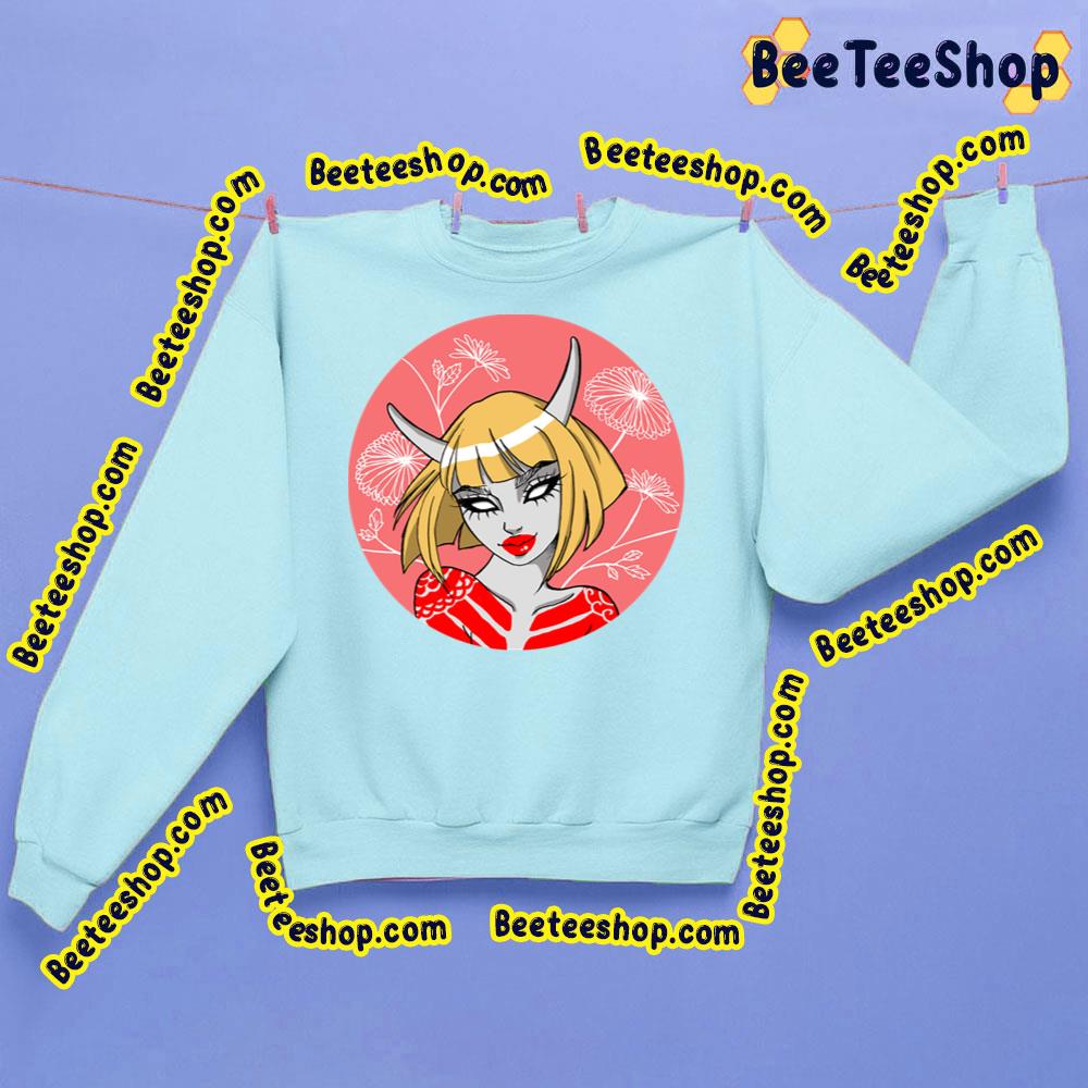 Blonde Youkai Oni Girl (Japanese Demon) Yokai Kawaii Trending Unisex Sweatshirt Blonde Youkai Oni Girl (Japanese Demon) Yokai Kawaii Trending Unisex Sweatshirt