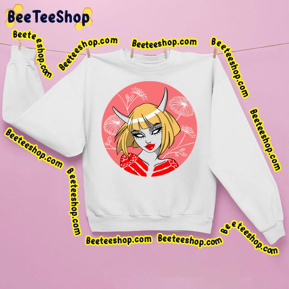 Blonde Youkai Oni Girl (Japanese Demon) Yokai Kawaii Trending Unisex Sweatshirt Blonde Youkai Oni Girl (Japanese Demon) Yokai Kawaii Trending Unisex Sweatshirt