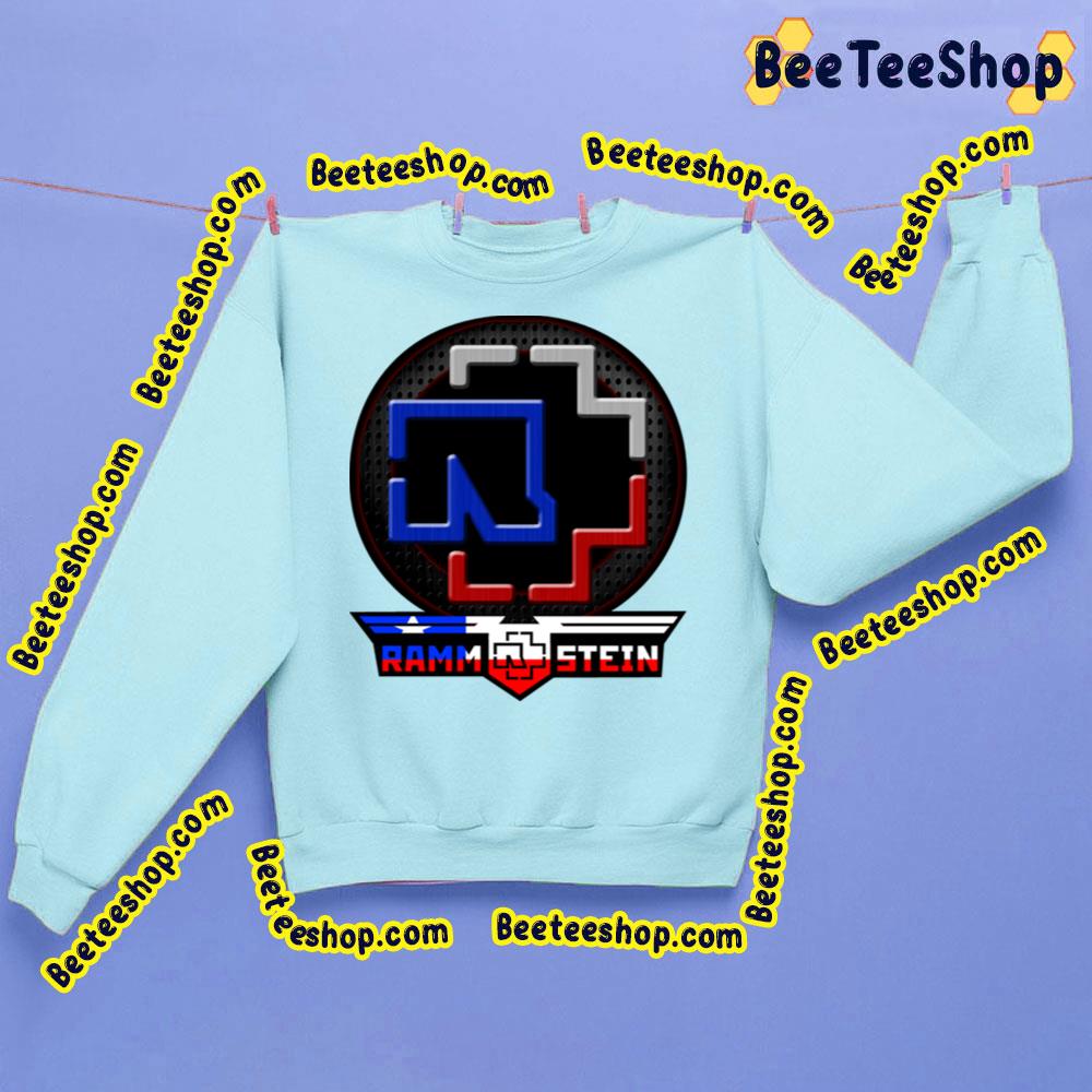 Blue White Art Rammstein Logo Trending Unisex Sweatshirt Blue White Art Rammstein Logo Trending Unisex Sweatshirt