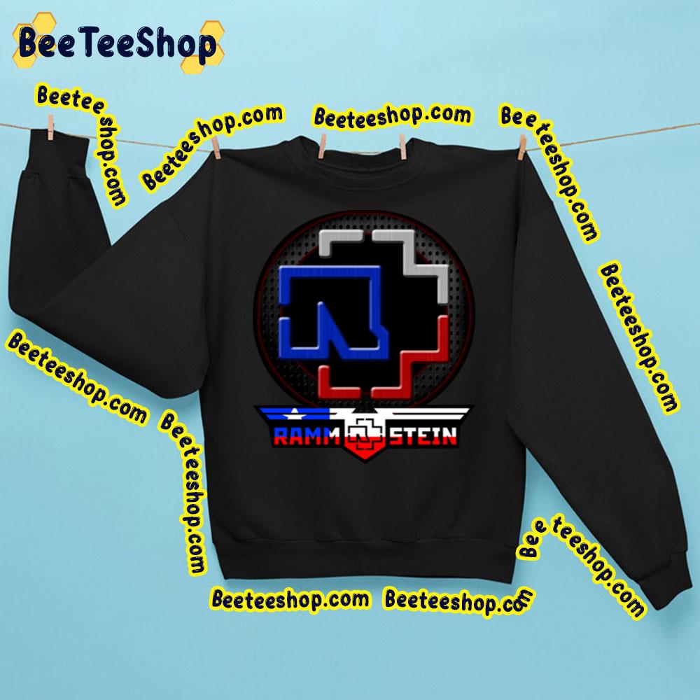 Blue White Art Rammstein Logo Trending Unisex Sweatshirt Blue White Art Rammstein Logo Trending Unisex Sweatshirt