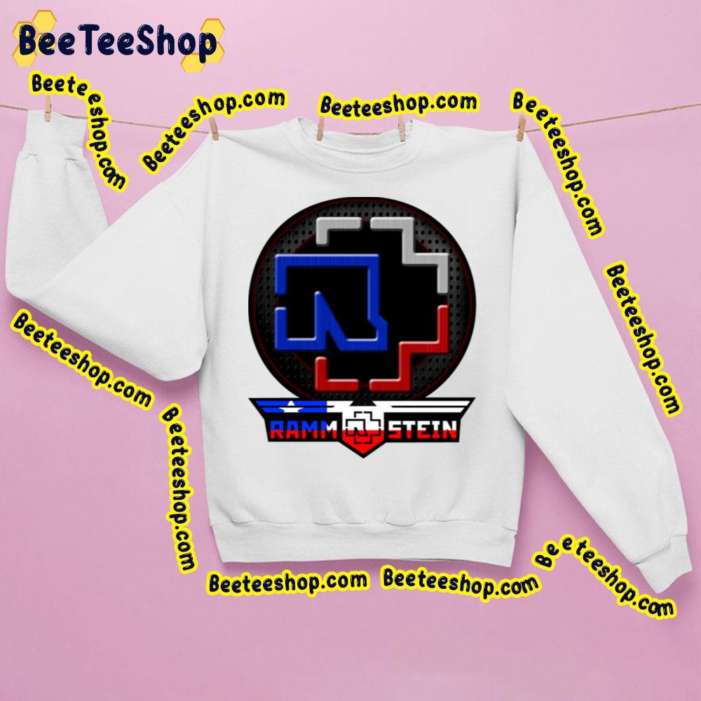 Blue White Art Rammstein Logo Trending Unisex Sweatshirt Blue White Art Rammstein Logo Trending Unisex Sweatshirt