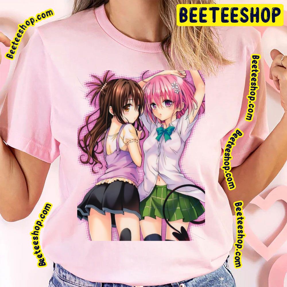 Couple Mikan Yūki And Momo Deviluke To Love-Ru Trending Unisex T-Shirt Couple Mikan Yūki And Momo Deviluke To Love-Ru Trending Unisex T-Shirt