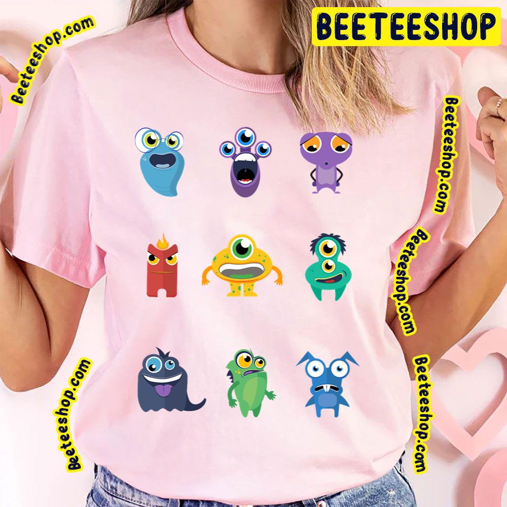 Cute Colorfull Nine Alien Monster Pack Trending Unisex T-Shirt Cute Colorfull Nine Alien Monster Pack Trending Unisex T-Shirt