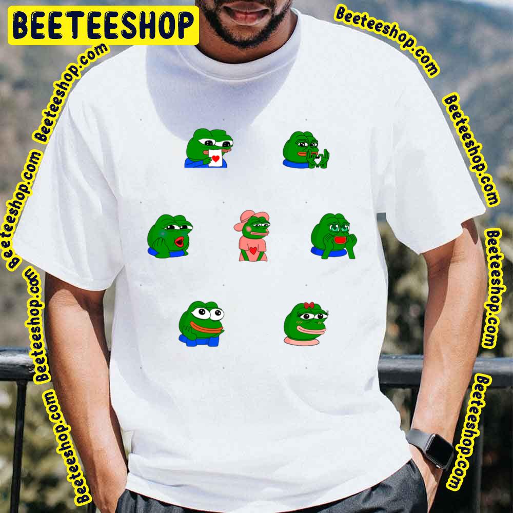 Cute Pepe The Frog Emote Pack Trending Unisex T-Shirt Cute Pepe The Frog Emote Pack Trending Unisex T-Shirt