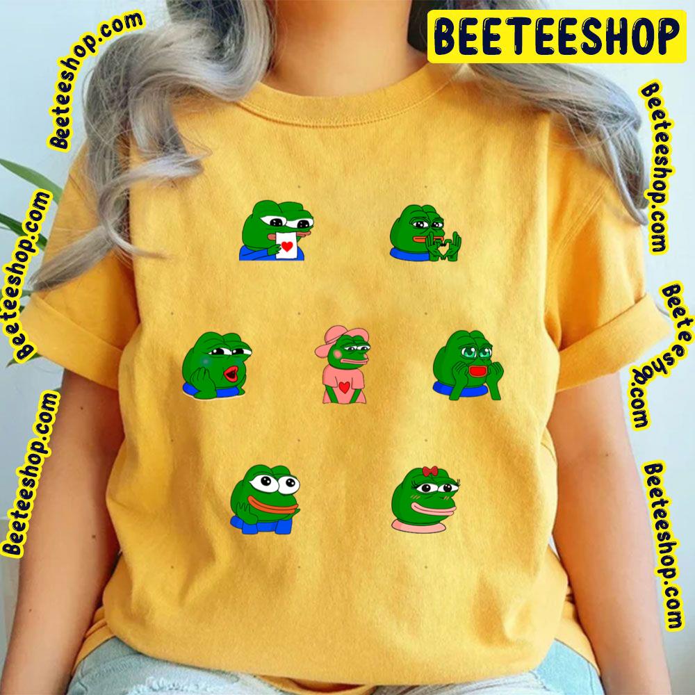 Cute Pepe The Frog Emote Pack Trending Unisex T-Shirt Cute Pepe The Frog Emote Pack Trending Unisex T-Shirt