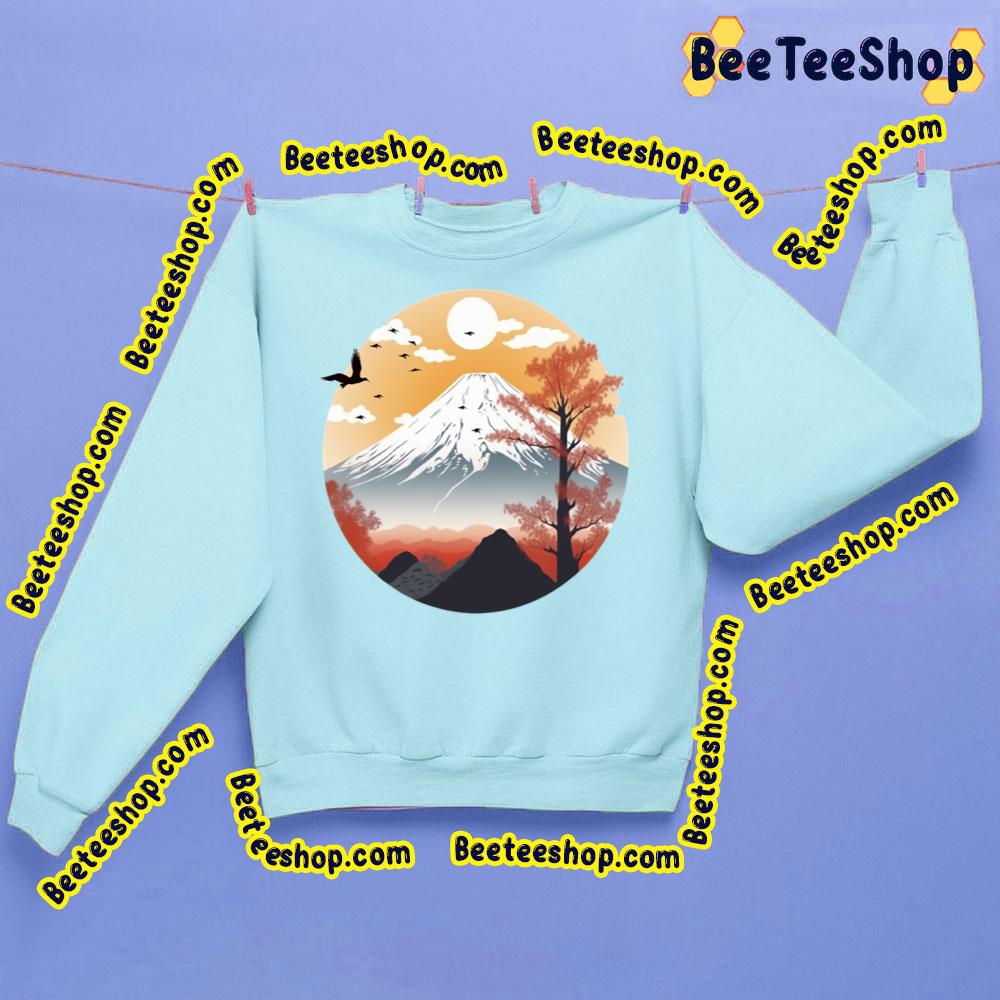 Famous Landmark Mount Fuji Design Trending Unisex Sweatshirt Famous Landmark Mount Fuji Design Trending Unisex Sweatshirt