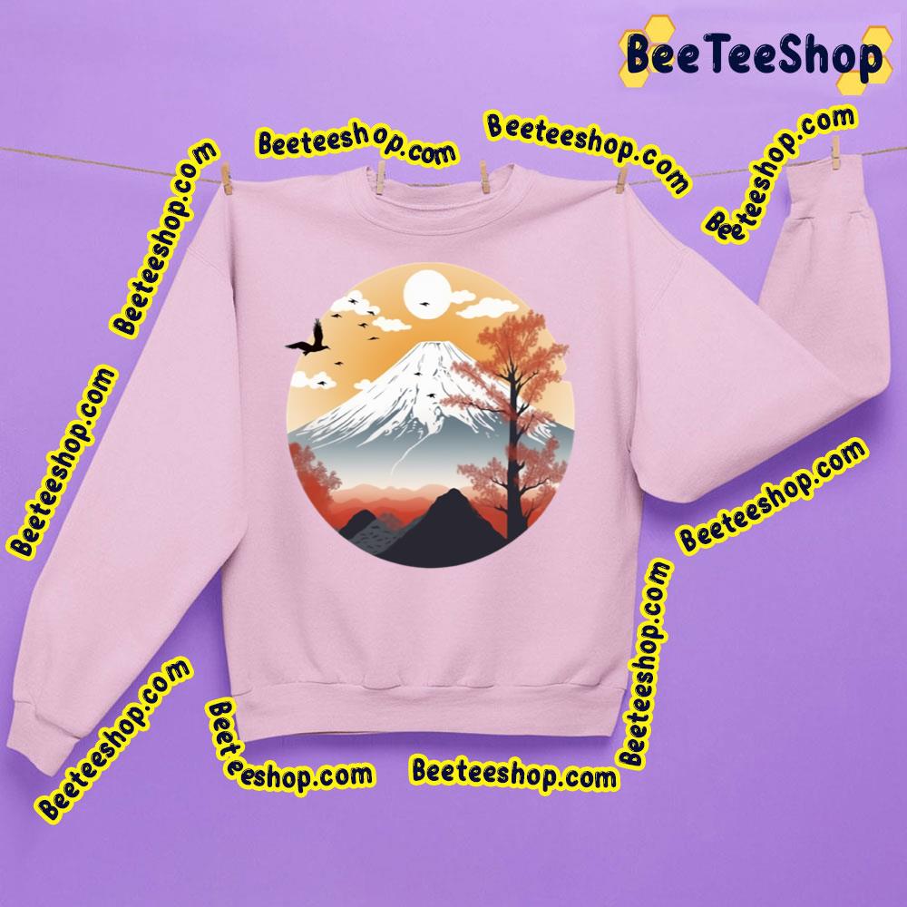 Famous Landmark Mount Fuji Design Trending Unisex Sweatshirt Famous Landmark Mount Fuji Design Trending Unisex Sweatshirt
